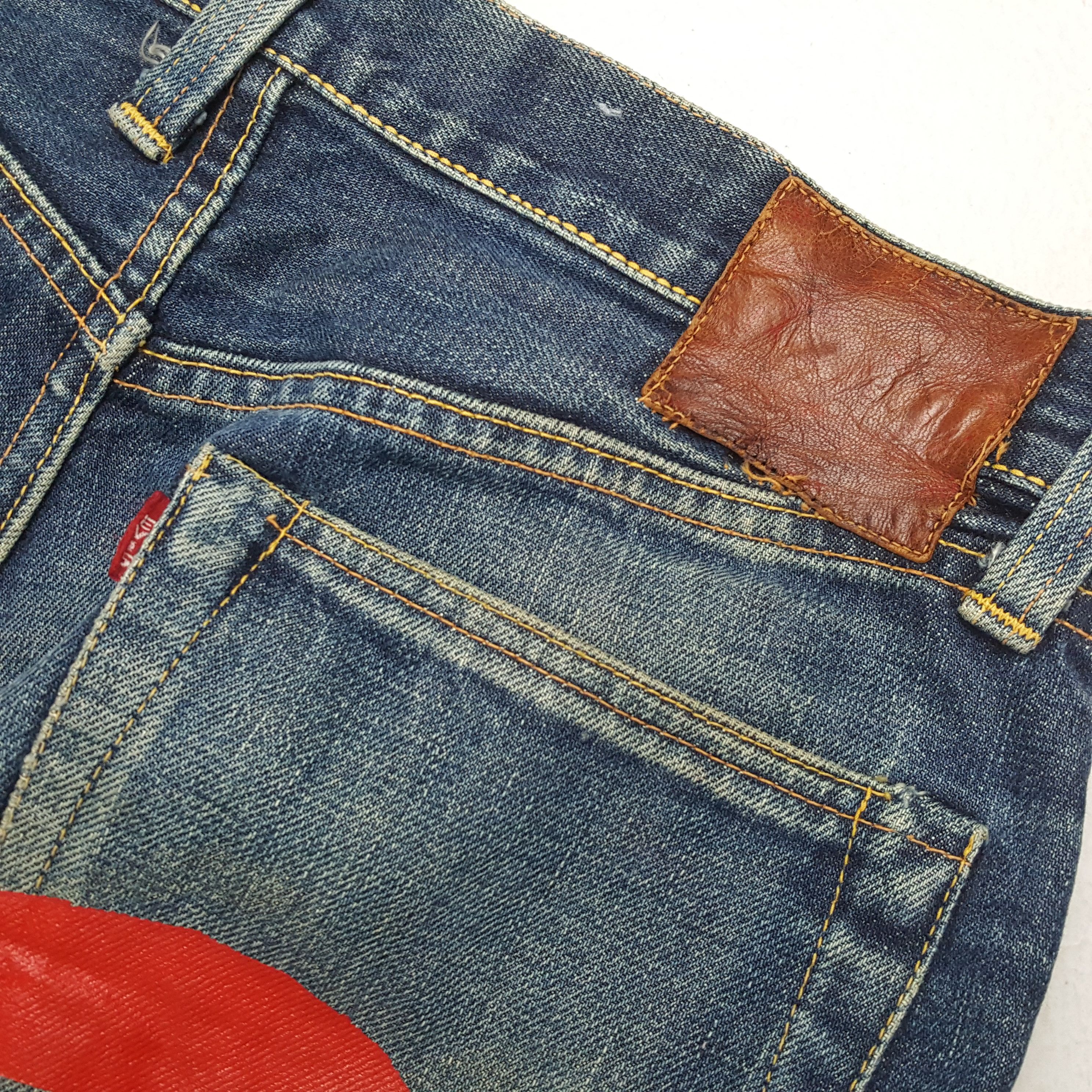Evisu × Japanese Brand × Vintage Vintage EVIS Japanese Brand Daicock Custom Distressed Jeans Size US 28 / EU 44 - 14 Thumbnail