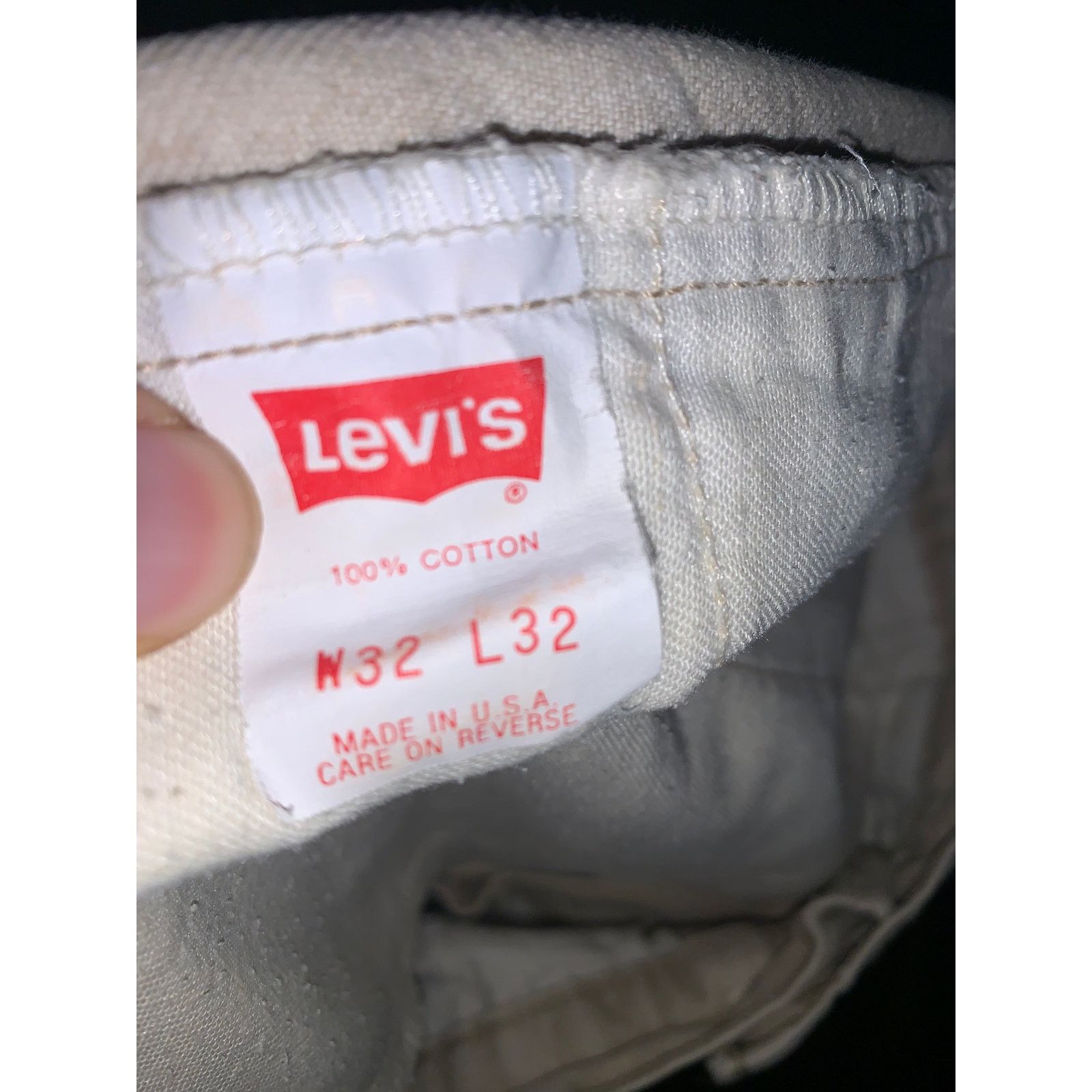 Levi's × Vintage Vtg Levi’s 530 USA 32x28.5 White Denim Jeans 90s High Rise Size US 32 / EU 48 - 5 Thumbnail