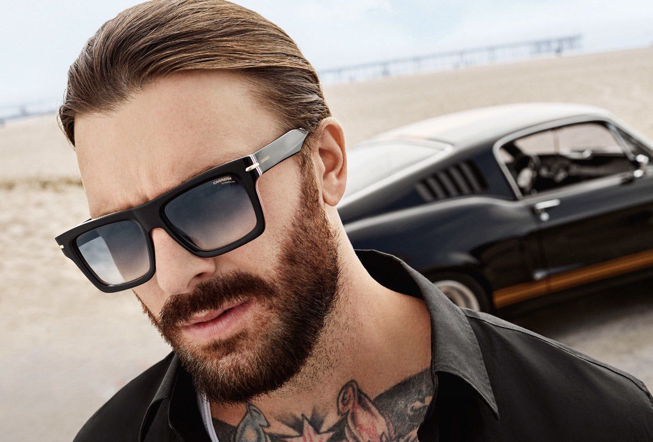 Carrera CARRERA 305/S 0Y00 XT Sunglasses Black Square Frame Size ONE SIZE - 6 Thumbnail