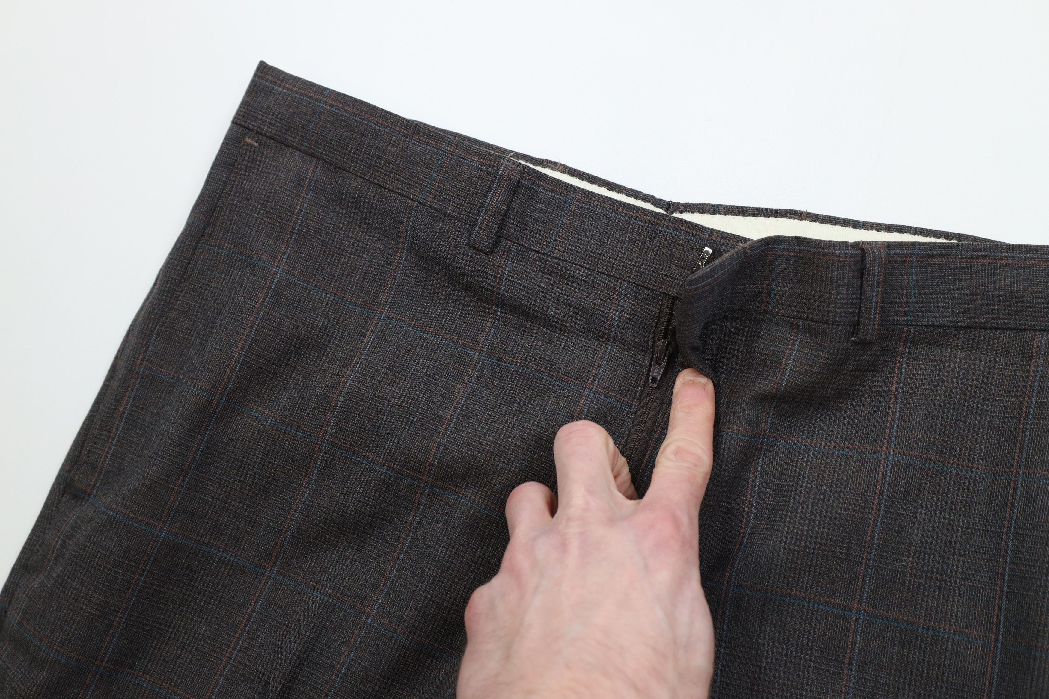 Vintage Vintage 70s Streetwear Flared Wide Leg Chino Pants Plaid USA Size US 34 / EU 50 - 7 Thumbnail
