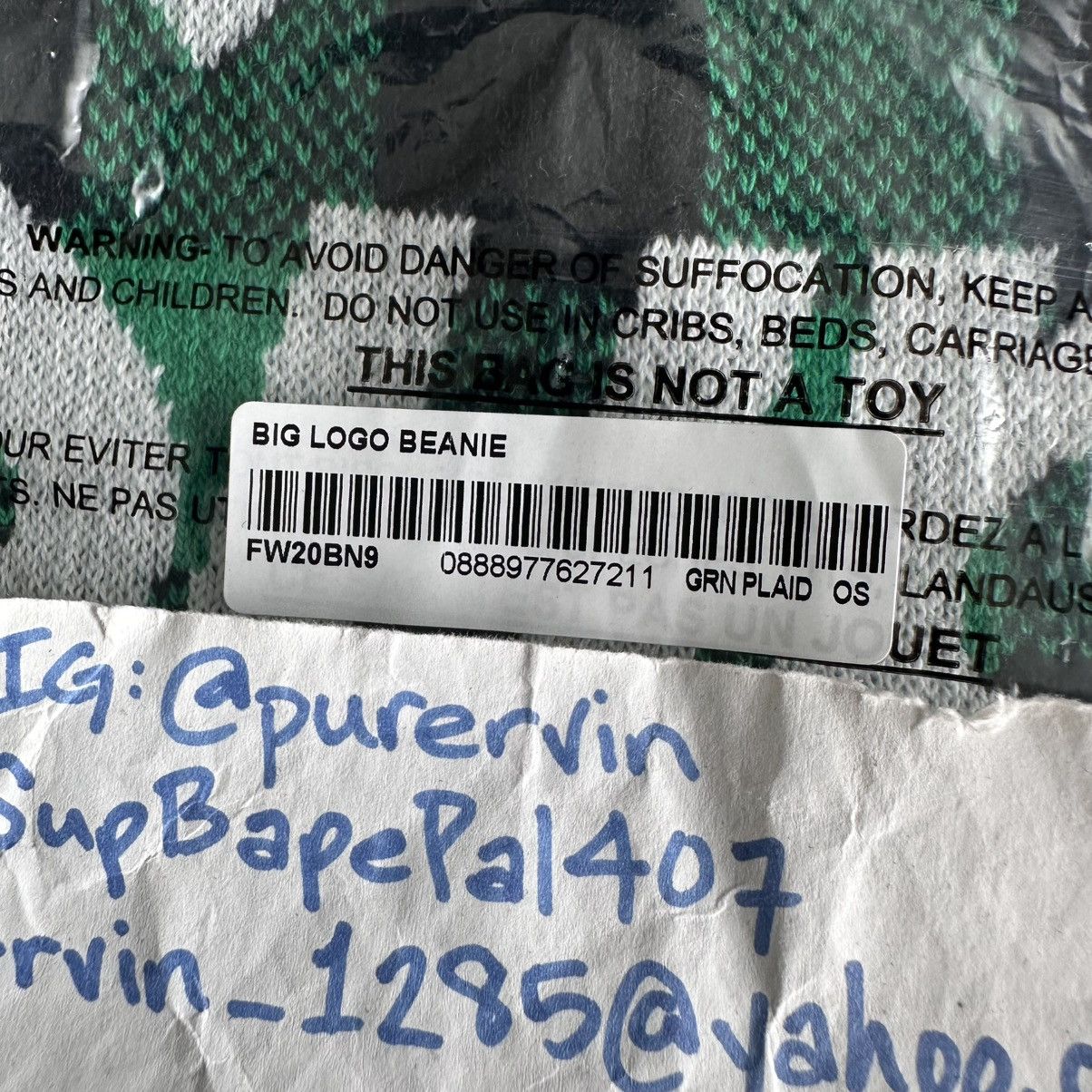 Supreme Plaid Beanie Size ONE SIZE - 6 Thumbnail