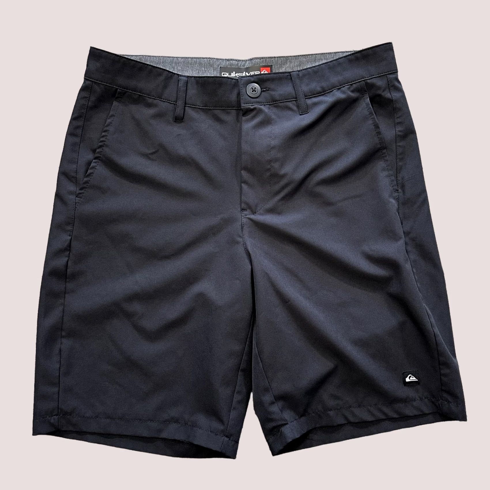 Quiksilver Quiksilver Shorts Mens 29 Black Hybird Flat Front Chino Walk Short 18.5” Stretch Size US 29 - 1 Thumbnail