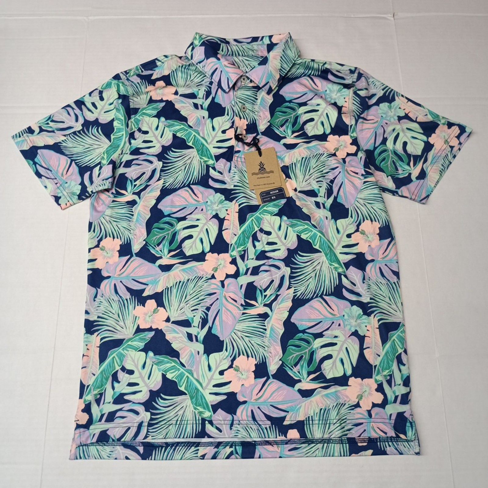Chubbies Chubbies Men's Polo 2.0 Shirt "Night Fauna" Size M Medium Size US M / EU 48-50 / 2 - 1 Thumbnail
