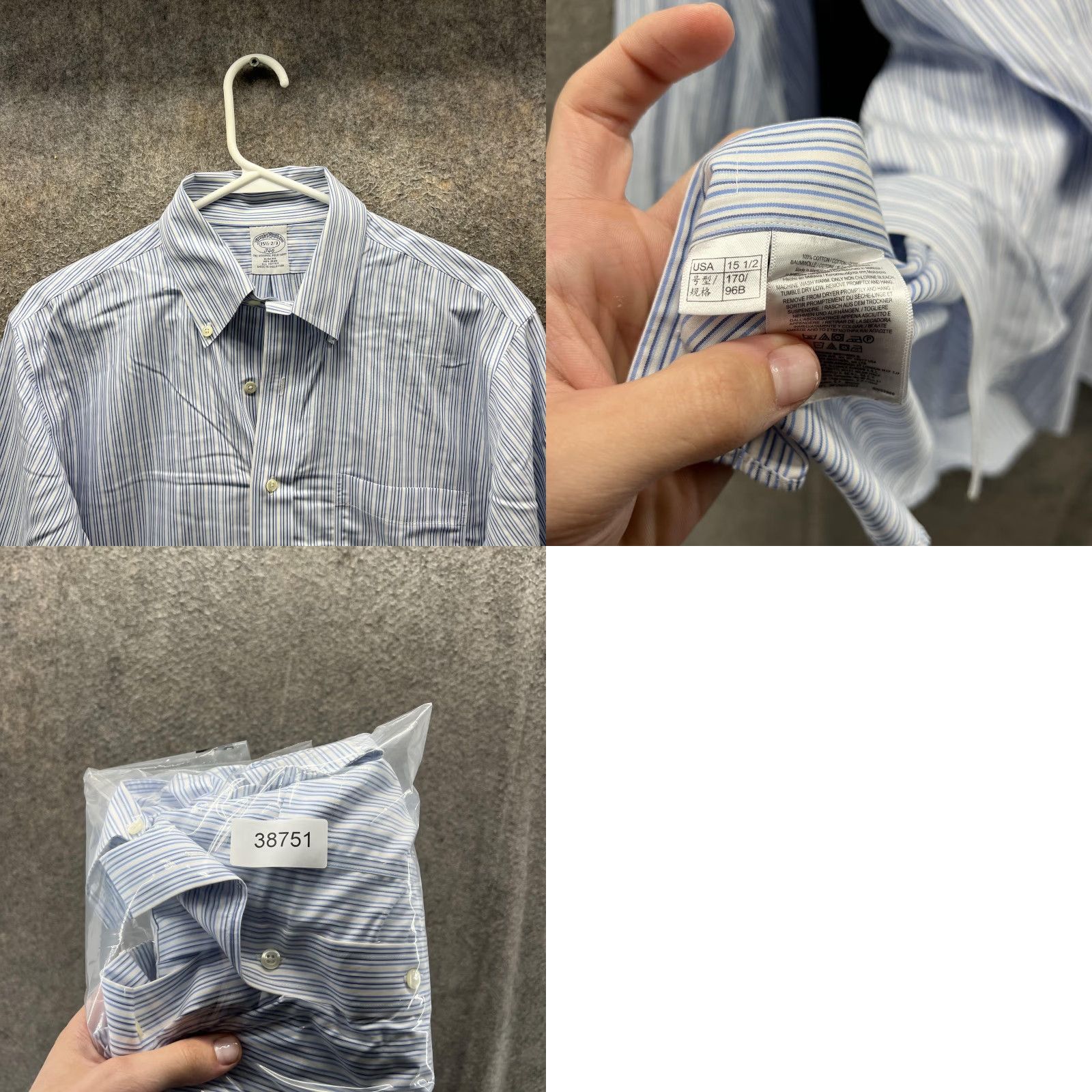 Brooks Brothers Brooks Brothers Shirt Mens 15.5 Blue Stripe 346 Non Iron Cotton Dress Shirt Long Sleeve Button-Down Collar Womens? Not applicable Size US L / EU 52-54 / 3 - 8 Thumbnail