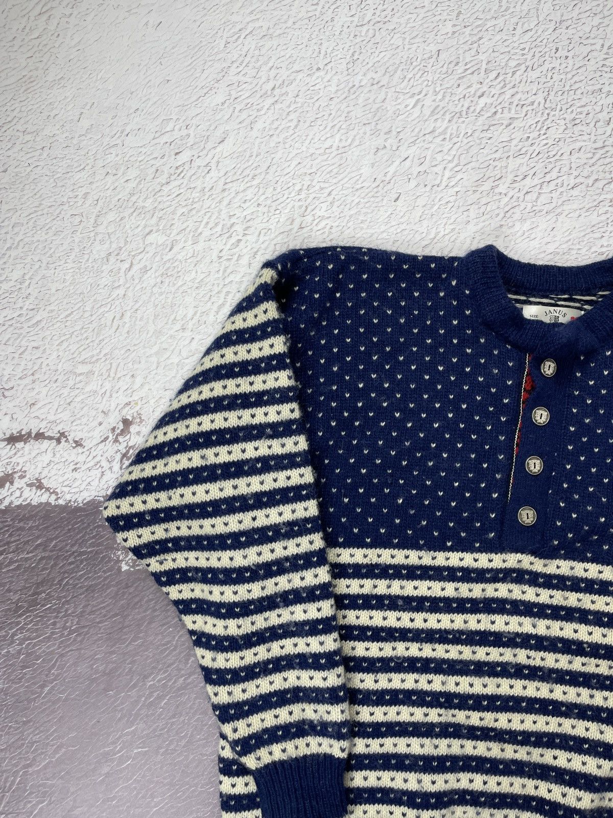 Dale Of Norway Janus vintage pure wool made in Norway striped sweater Size US M / EU 48-50 / 2 - 4 Thumbnail
