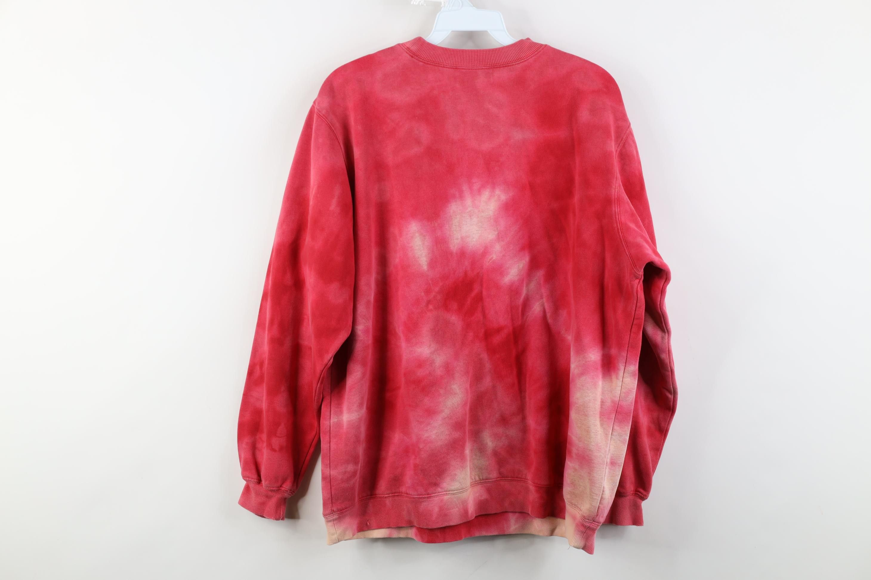 Adidas Vintage 90s Y2K Adidas Acid Wash Crewneck Sweatshirt Red Size L / US 10 / IT 46 - 11 Thumbnail