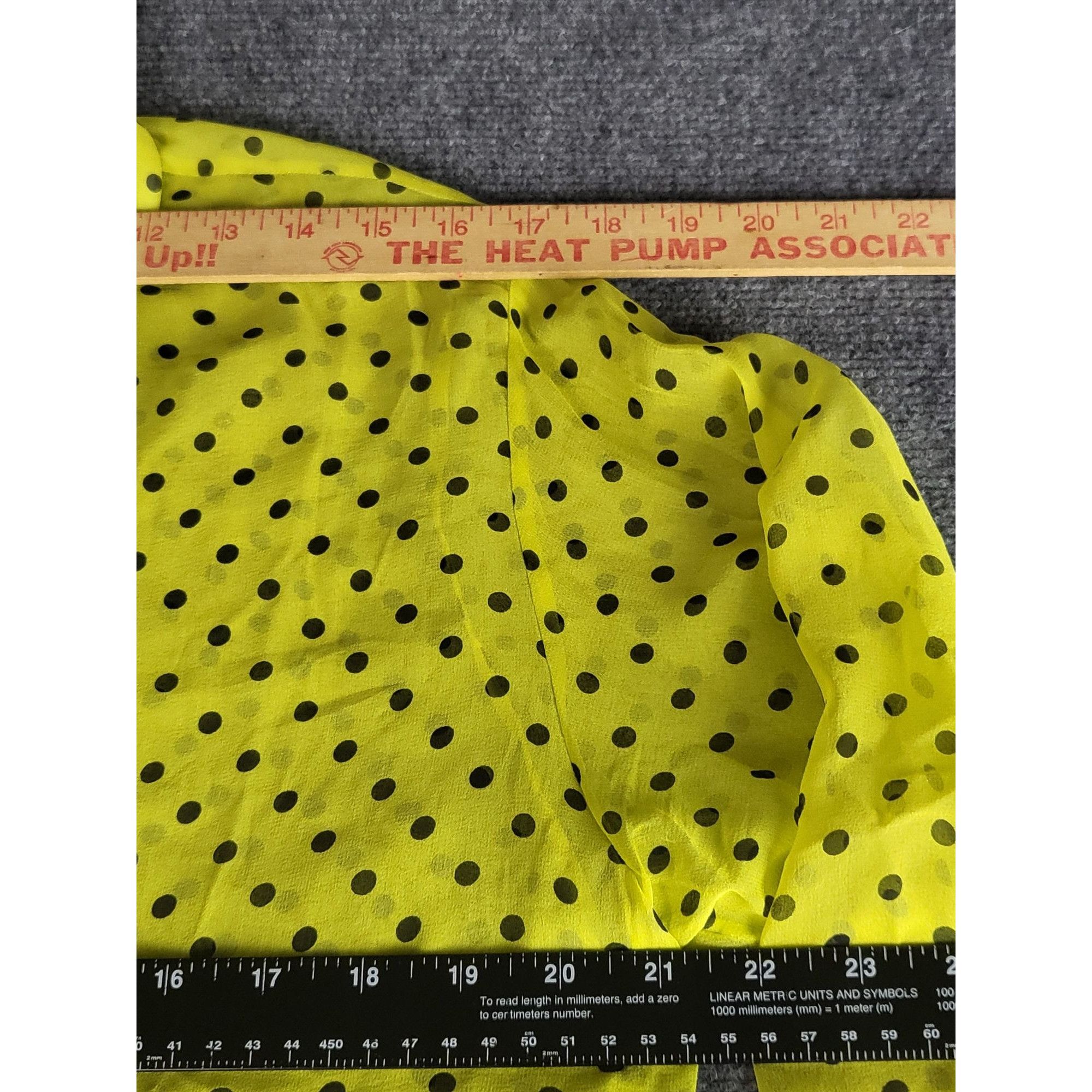MAGGY LONDON Maggy London Polkadot Silk Blouses Women Sz 14 Yellow Black Size XL / US 12-14 / IT 48-50 - 4 Thumbnail
