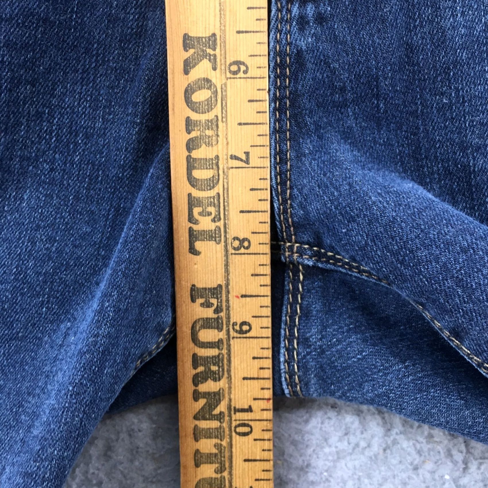 Vintage Roxy Skinny Jeans Womens 30 Blue Dark Wash Low Rise Zip Fly Jeans Size 30" / US 8 / IT 44 - 7 Thumbnail