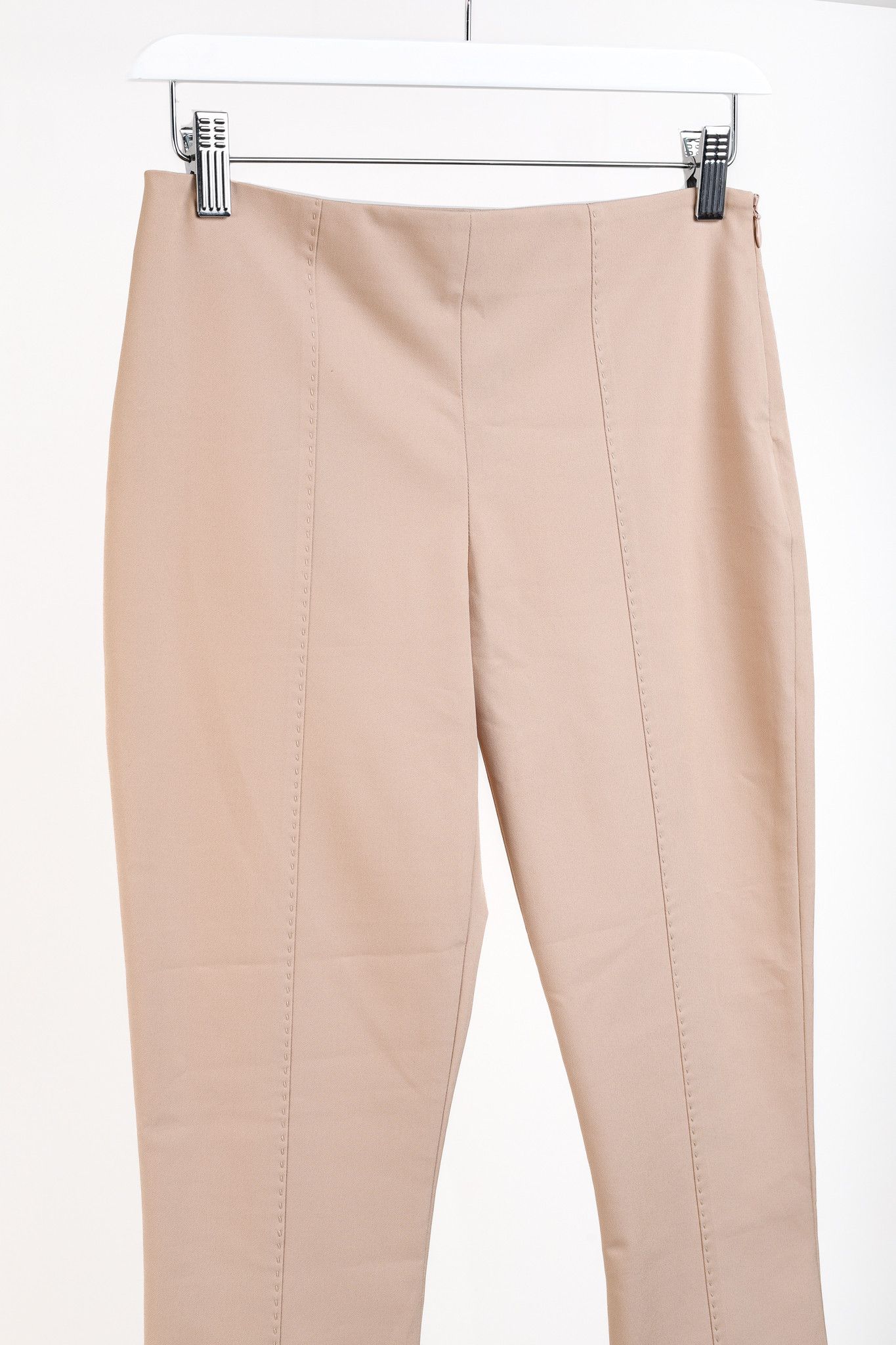 The Row The Row Nude Stretch Twill Topstitched Pants Size 25" / US 0 / IT 36 - 3 Thumbnail