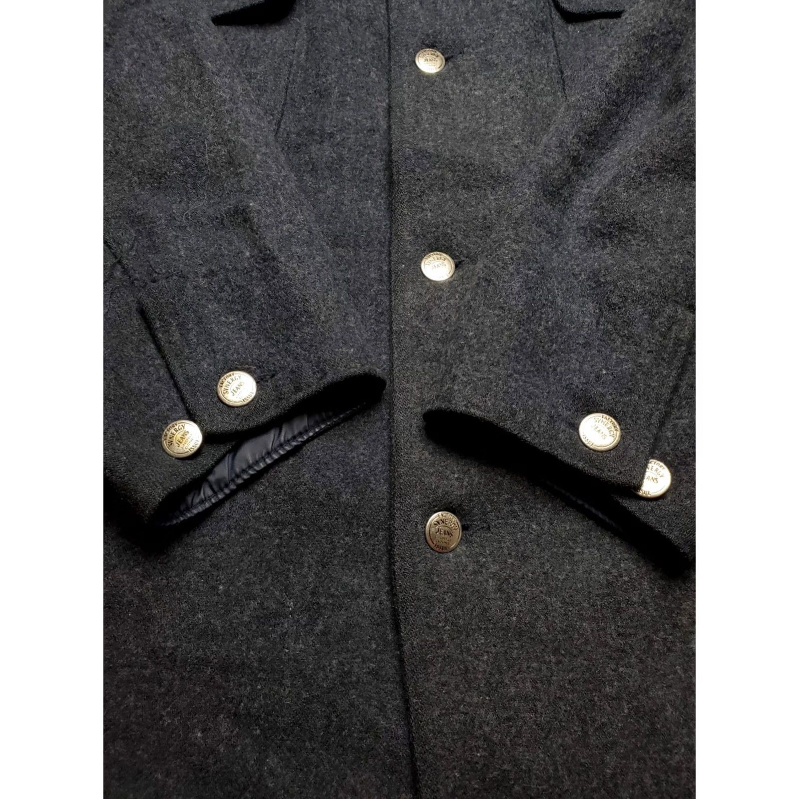 Vintage VINTAGE Synergy Chore Coat Jacket Medium Womens Gray Wool Blend Button Up 90s Size M / US 6-8 / IT 42-44 - 3 Thumbnail