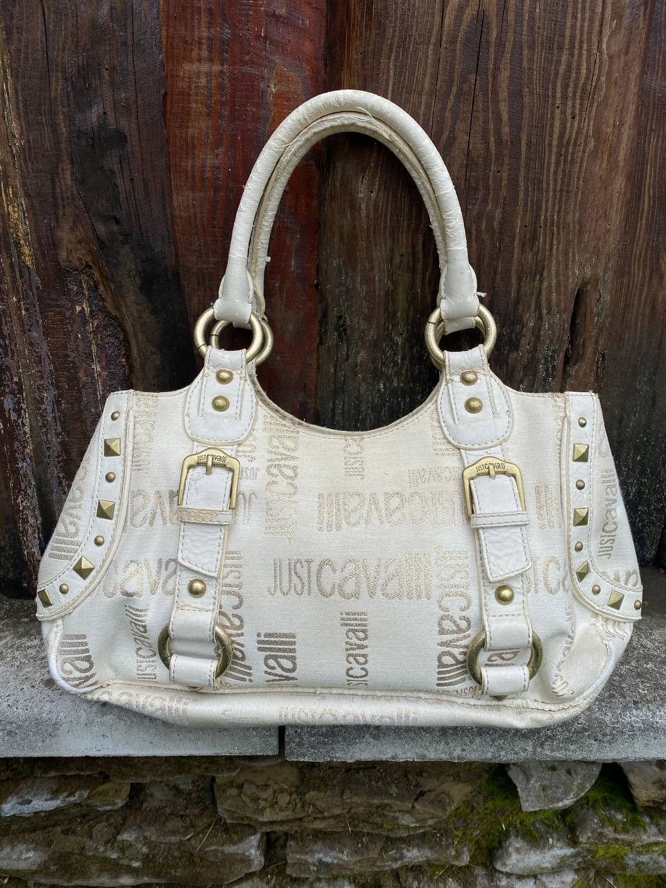 Just Cavalli × Vintage Just Cavalli Logo print Studded Bag Y2K vintage Size ONE SIZE - 1 Thumbnail