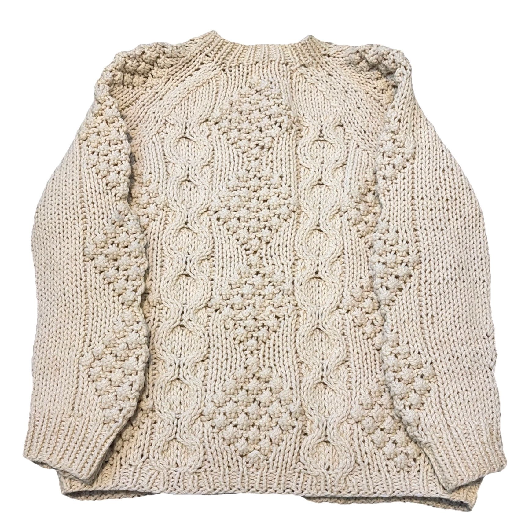 Vintage VINTAGE Stewart’s Baltimore Cream White Knit Cardigan Wool Pullover Unisex Adults S 1950s Italy Mens Womens Boys Girls Size S / US 4 / IT 40 - 2 Thumbnail