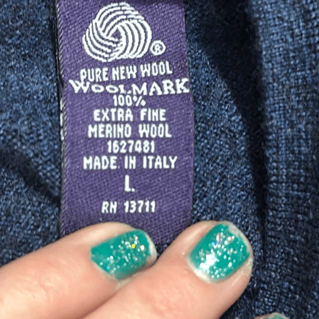 Vintage VINTAGE J. Ashford Vest Sweater Blue 100% Extra Fine Merino Wool Italy Size L Mens Size US L / EU 52-54 / 3 - 7 Thumbnail