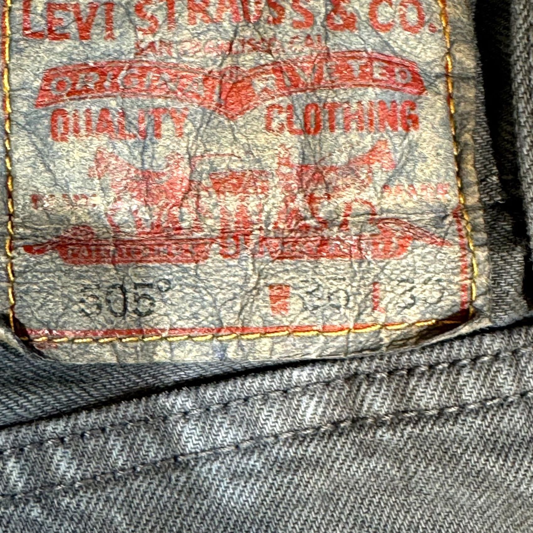 Levi's VINTAGE Levi's 505 Regular Gray Jeans Mens 36x30 Straight Denim 5-Pocket Classic 90s Style Size US 36 / EU 52 - 3 Thumbnail