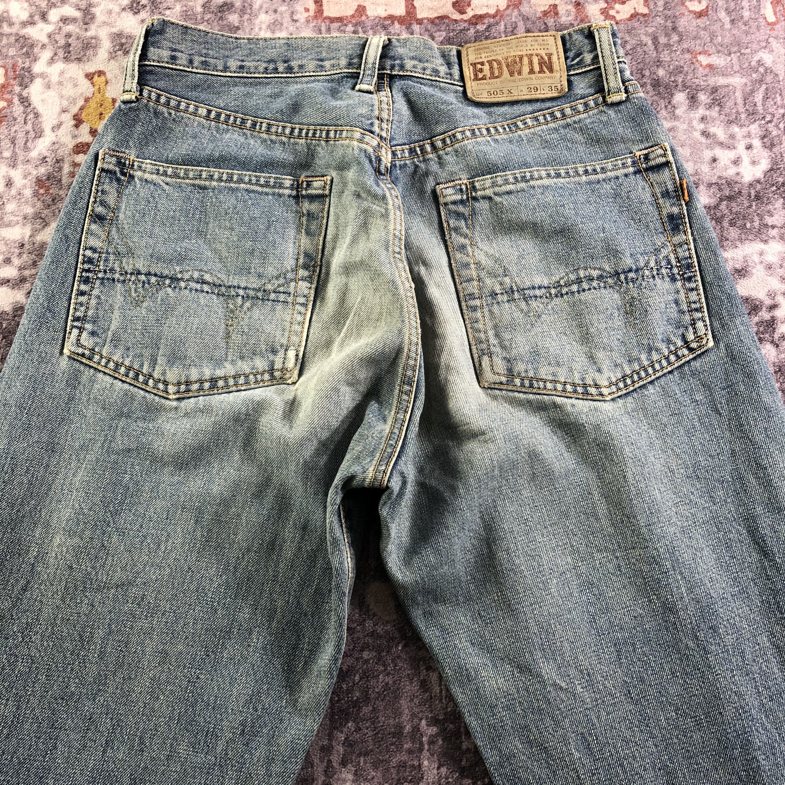 Edwin × Vintage Vintage Edwin 505 Selvedge Jeans-JM3697 Size 29" - 4 Thumbnail