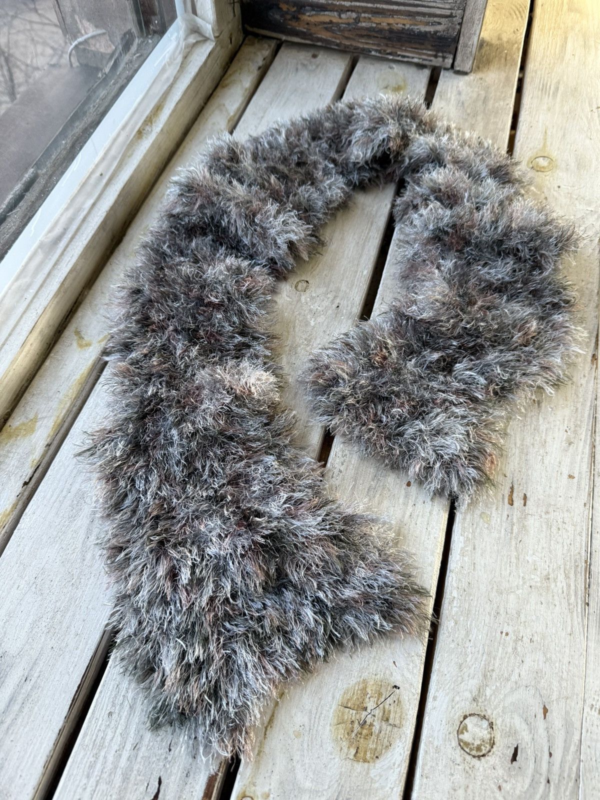 Japanese Brand × Vintage Avant Garde japanese fuzzy mohair Opium scarf vintage y2k Size ONE SIZE - 1 Thumbnail