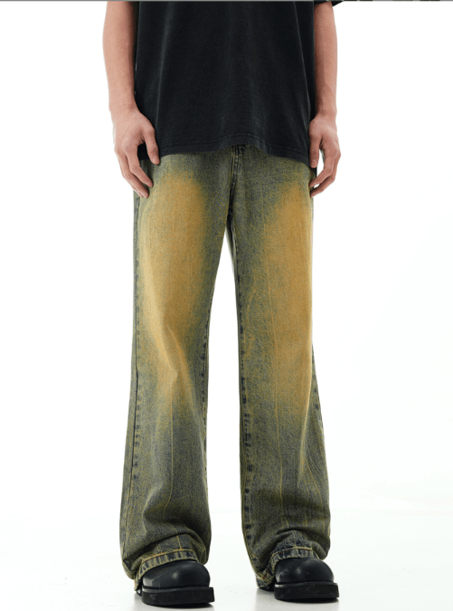 Japanese Brand × Jean American retro washed distressed loose bootcut jeans Size US 32 / EU 48 - 1 Thumbnail
