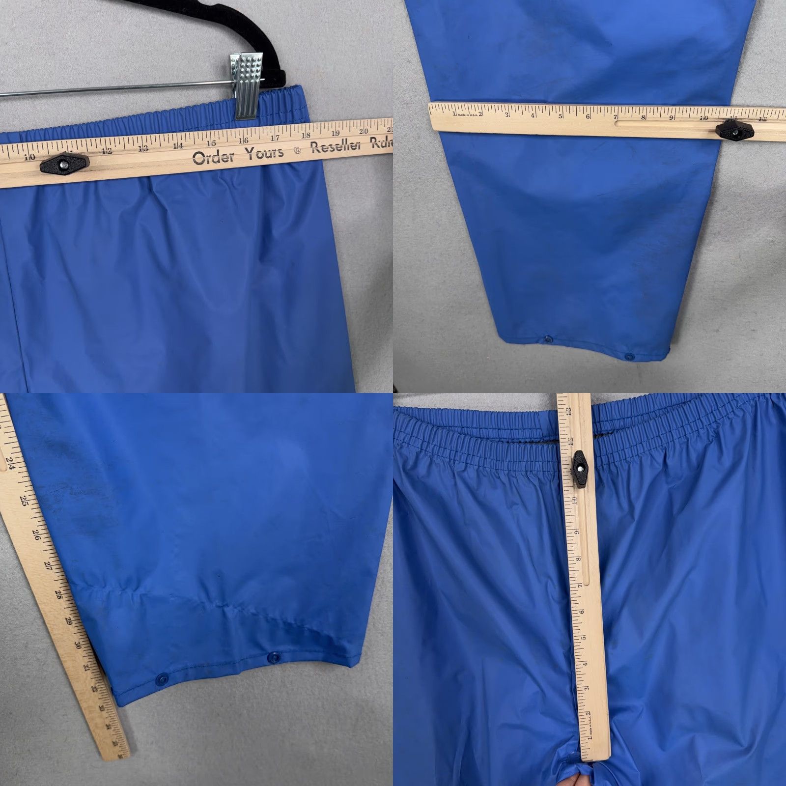 Vintage VINTAGE L.L. Bean Rain Pants Mens Large Blue PVC Nylon Elastic Waist 80s 90s Pants Mens Large Blue Waterproof Rain Pants Size US 33 - 10 Thumbnail