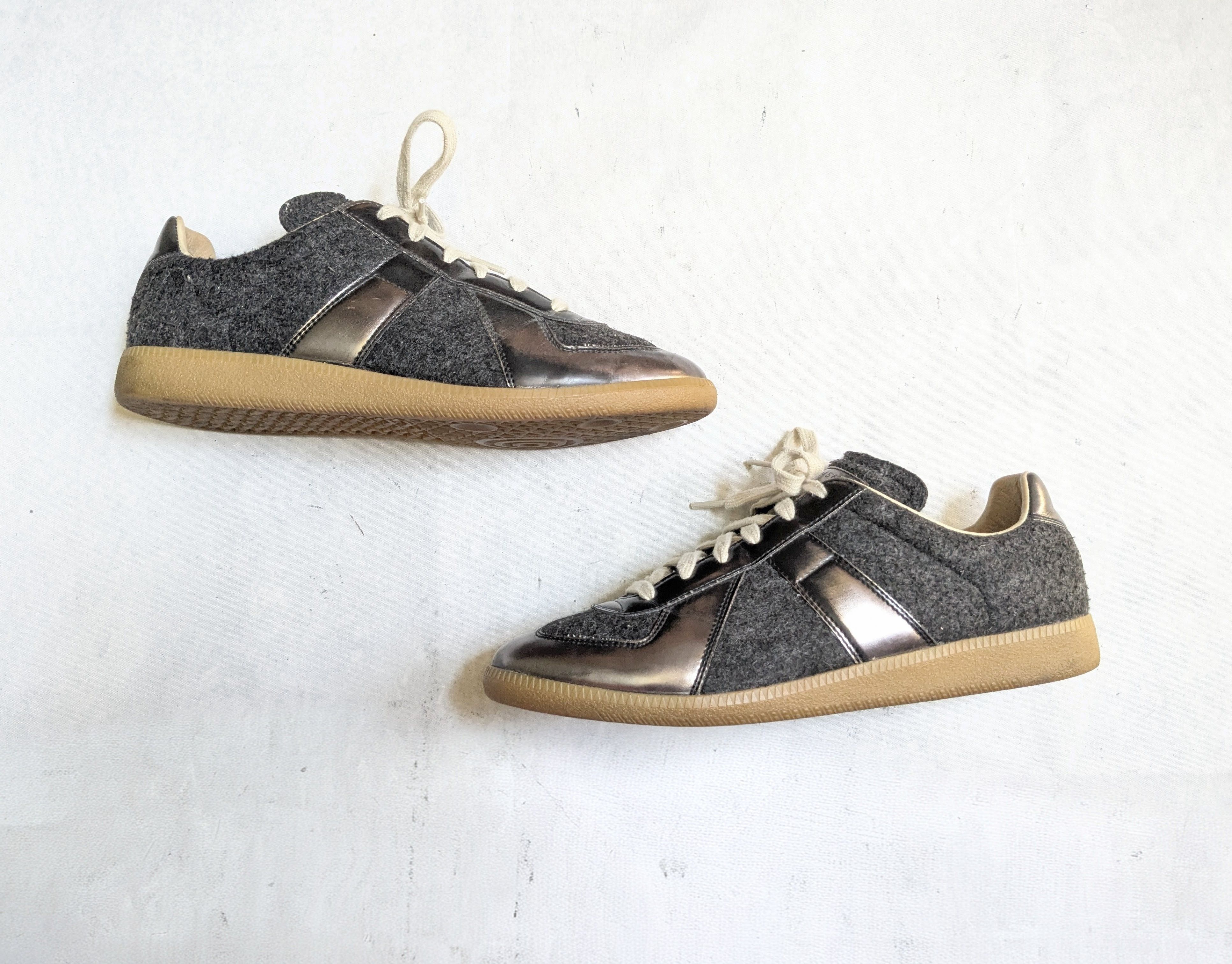Maison Margiela Maison Margiela Replica GAT Gray Wool 10 43 Low Tops Gum Size US 10 / EU 43 - 1 Thumbnail