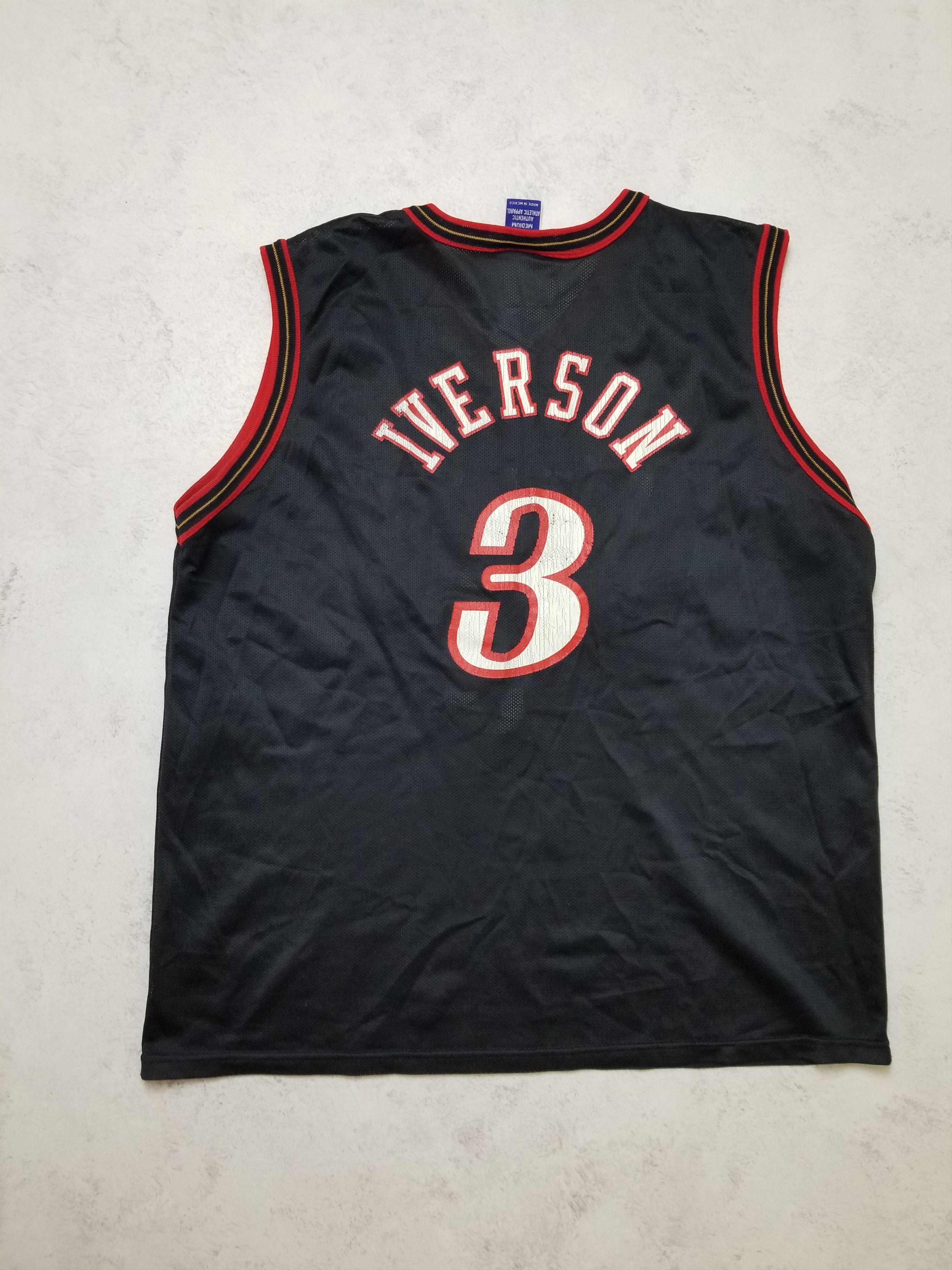 Champion Vintage NBA Philadelphia 76ers Allen Iverson Jersey Size 40 Size US L / EU 52-54 / 3 - 2 Thumbnail