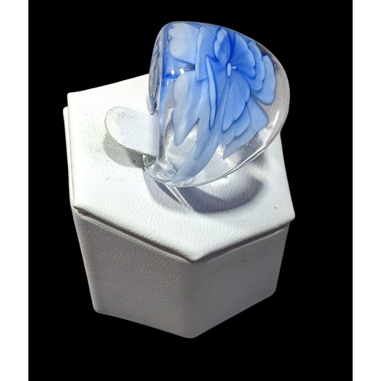 Other Blue Fairycore Lampwork Glass Ring Size 8 Size ONE SIZE - 3 Thumbnail
