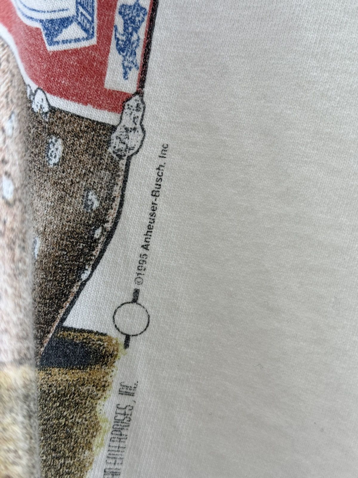 Vintage Vintage 1995 Budwiser Graphic T-Shirt Size US XL / EU 56 / 4 - 5 Thumbnail