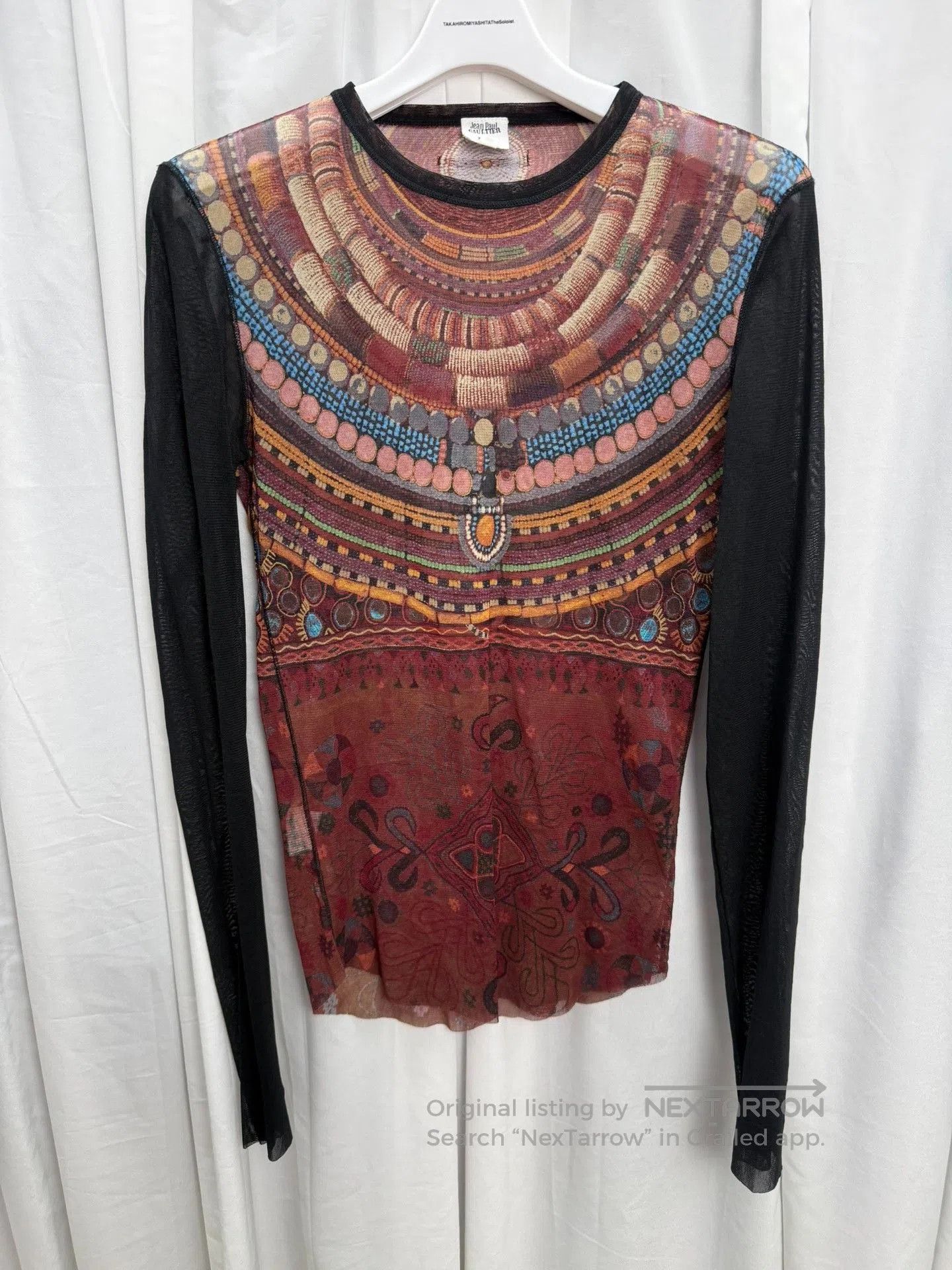 Jean Paul Gaultier Jean Paul Gaultier Mesh Beaded Top. Size L / US 10 / IT 46 - 1 Thumbnail