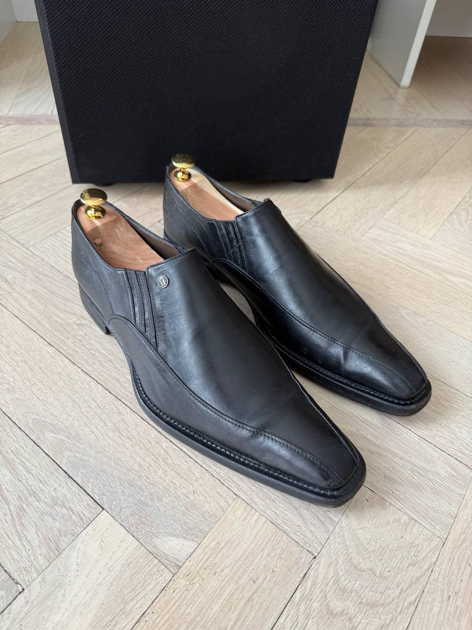 Moreschi Black Moreschi leather slip-on shoes Size US 10.5 / EU 43-44 - 1 Thumbnail