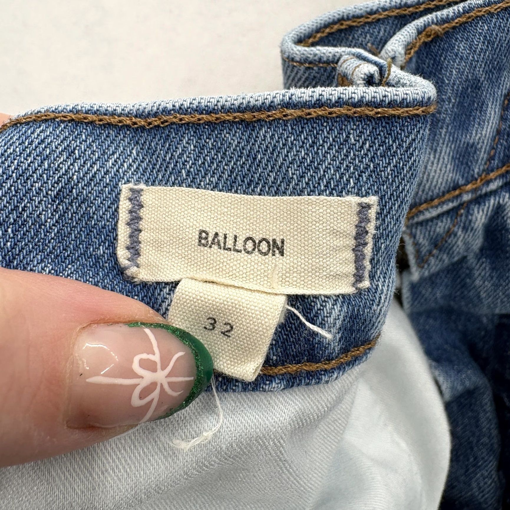 Madewell VINTAGE Madewell Balloon Jeans Womens 32 Blue High Rise Relaxed Tapered Leg Denim Y2K Size 24" / US 00 / IT 34 - 6 Thumbnail