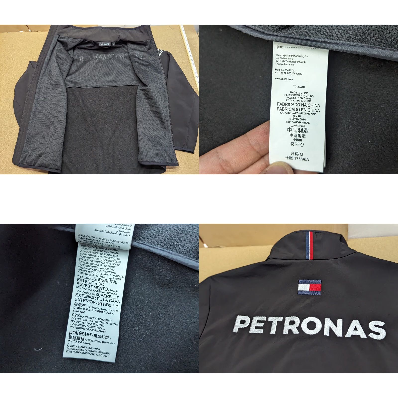Vintage Mercedes Formula 1 Team Jacket Size M Petronas Racing F1 Stichd Black Full Zip Mens Track Jacket Size US M / EU 48-50 / 2 - 9 Thumbnail