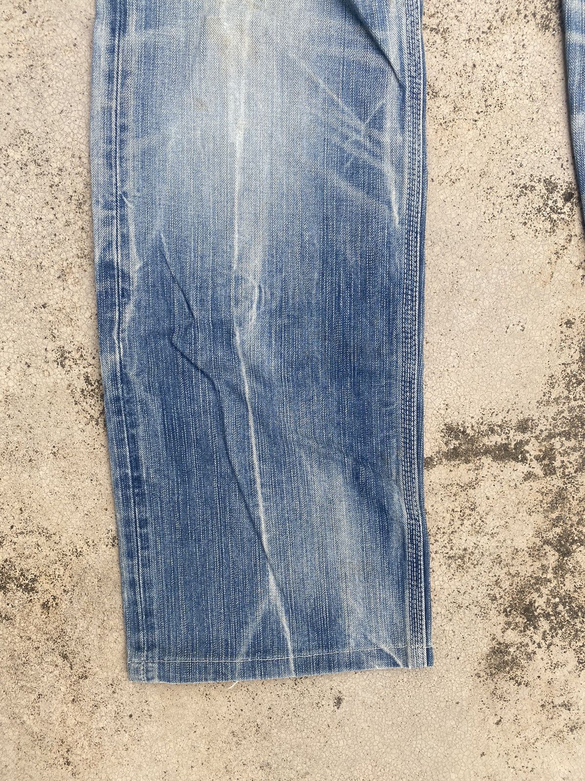 Edwin × Japanese Brand × Vintage Vintage y2K Edwin Distressed Honeycomb Denim Jeans Size US 33 - 12 Thumbnail