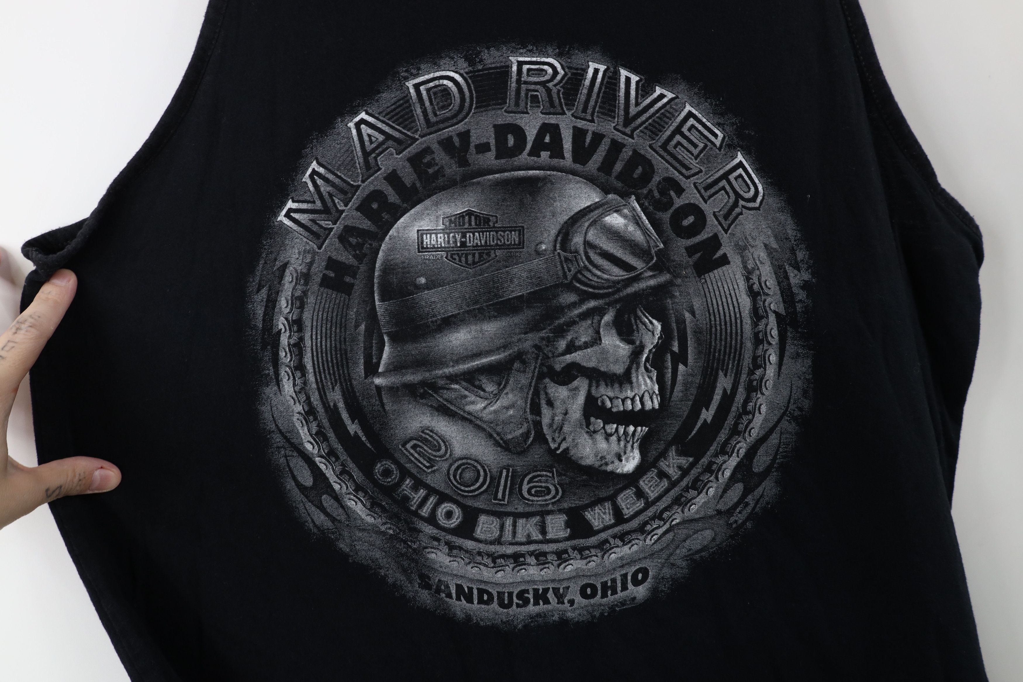 Harley Davidson Y2K Harley Davidson River Skull Skeleton Tank Top T-Shirt Size US L / EU 52-54 / 3 - 4 Thumbnail
