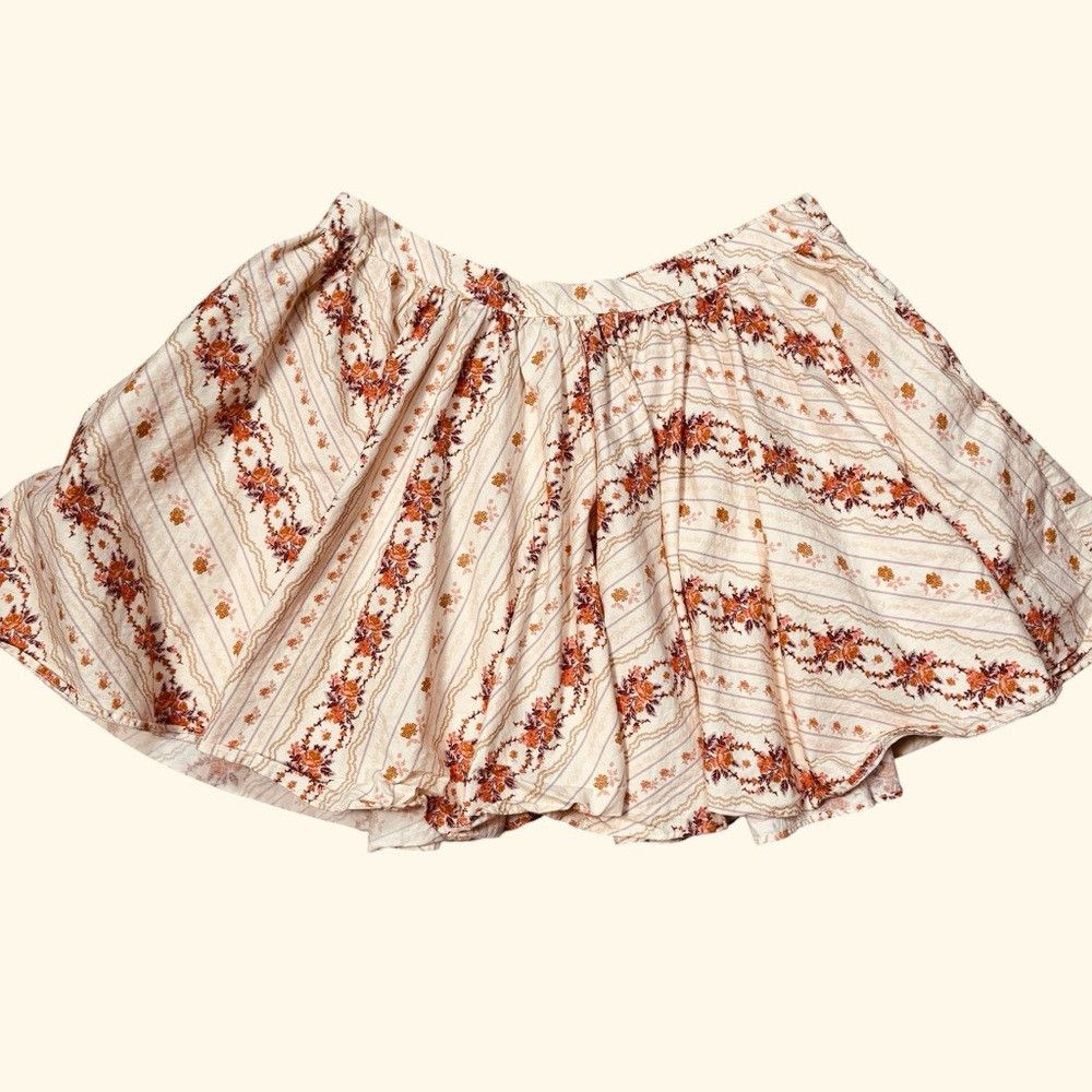 Free People Free People Gaia Printed Mini Cotton Skirt Size XL Size 36" / US 14 / IT 50 - 4 Thumbnail