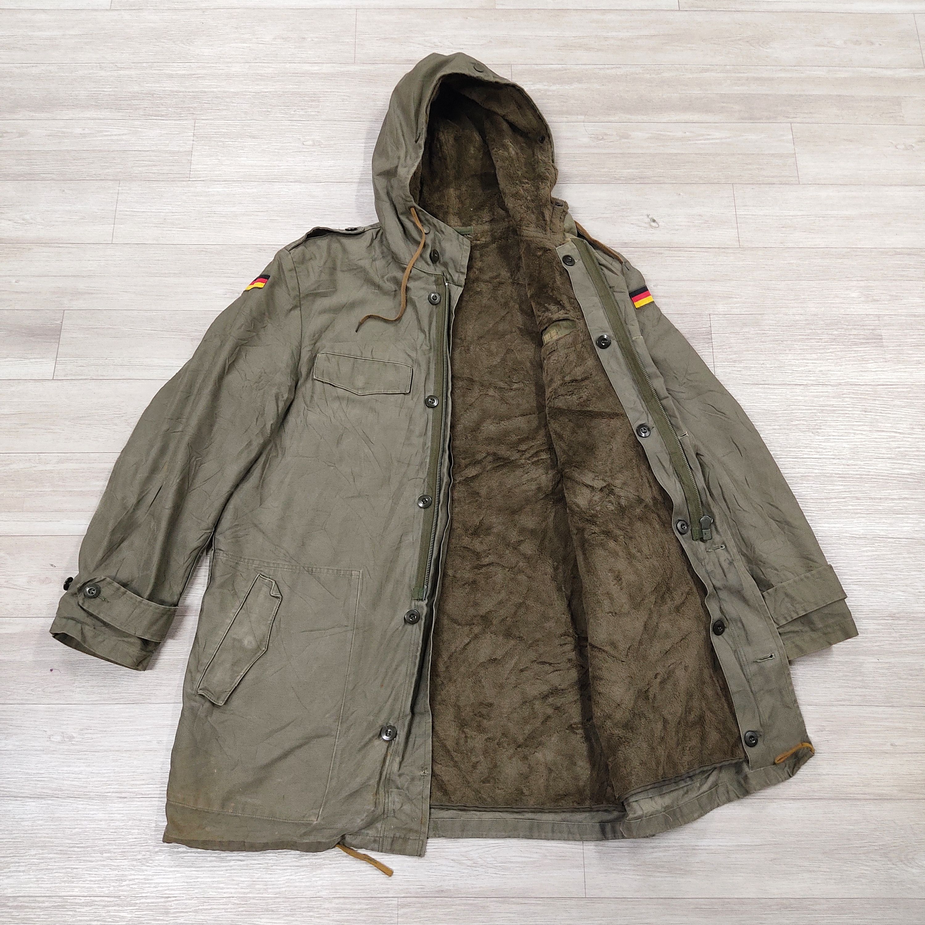 Vintage Vtg OG German Army Scharrer Untergriesnach Parka Size US L / EU 52-54 / 3 - 3 Thumbnail