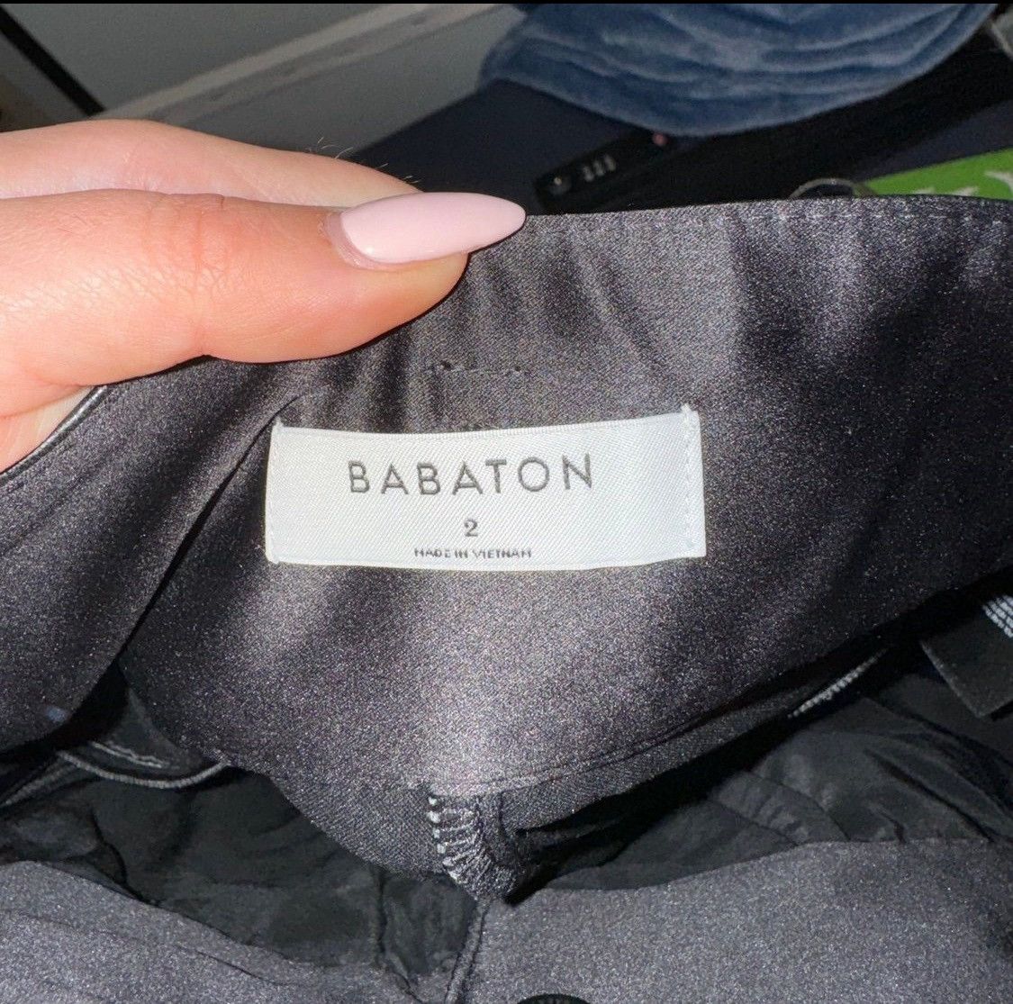 Aritzia Aritzia Babaton Belted Vegan Leather Pants Size 26" / US 2 / IT 38 - 3 Thumbnail