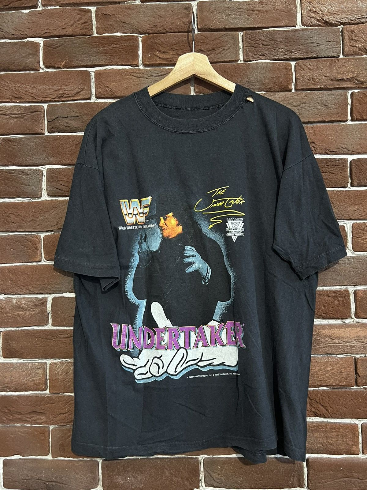 Vintage × WWF Vintage Undertaker t shirt 1992 WWF 90s WWE wrestling L Size US L / EU 52-54 / 3 - 1 Thumbnail