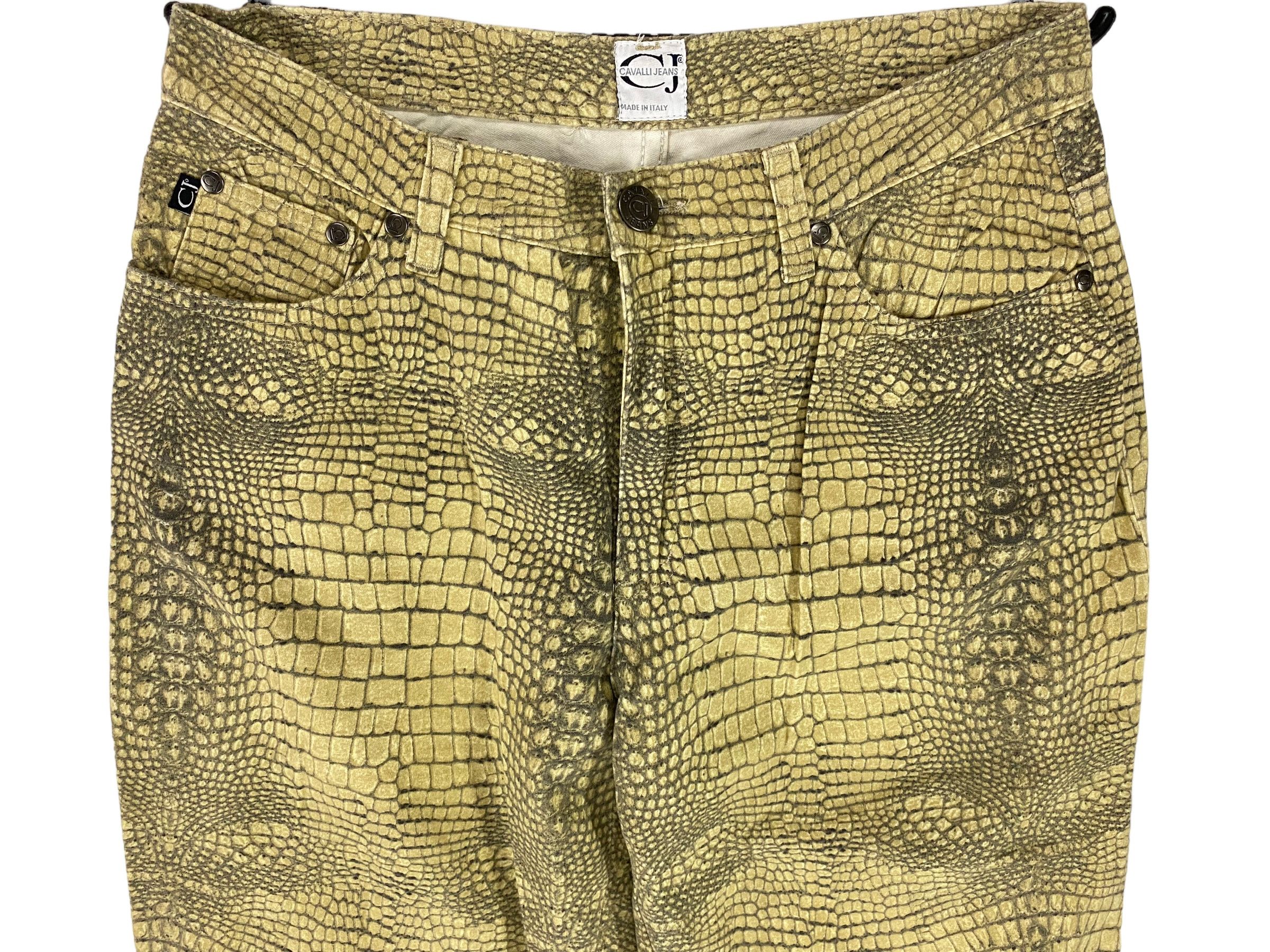 Designer × Just Cavalli × Roberto Cavalli Cavalli jeans crocodile printed pant Size US 31 - 2 Thumbnail