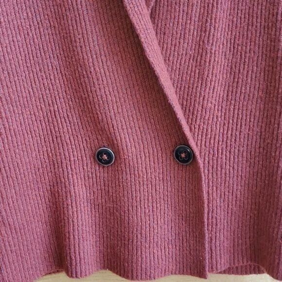 Designer CAbi Love Carol Rosewood Knitted Button Collared SS Sweater Size S / US 4 / IT 40 - 3 Thumbnail