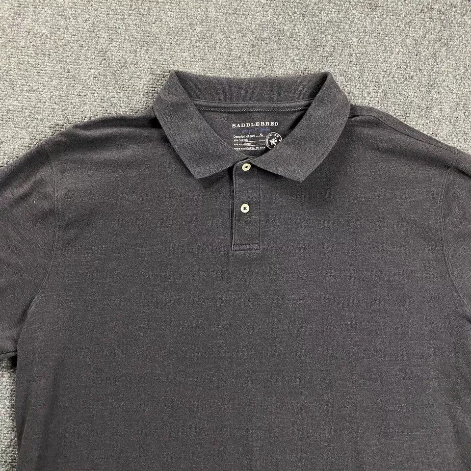 Saddlebred Saddlebred Polo Shirt Mens Extra Large Gray Golf Cotton Size US XL / EU 56 / 4 - 2 Thumbnail