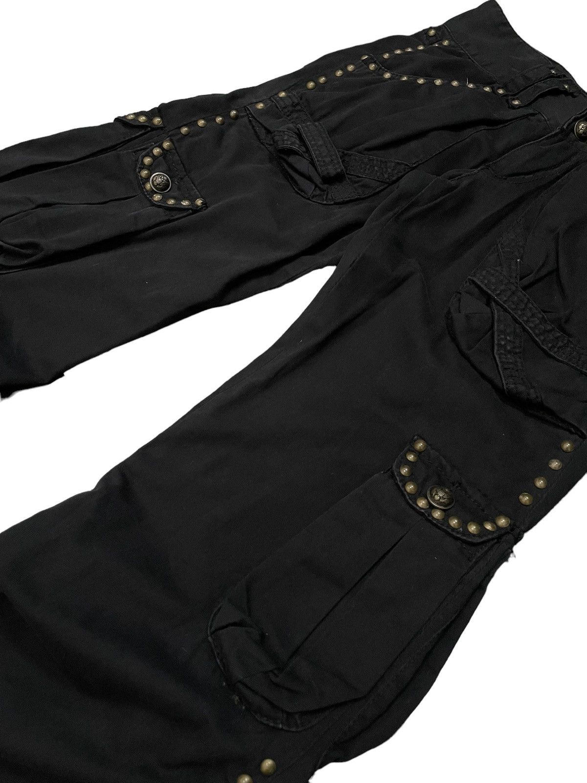 Japanese Brand × Le Grande Bleu (L.G.B.) × MOUSSY Moussy Japan Heavy Studded Flared Dancer Cargo Pants Size US 28 / EU 44 - 5 Thumbnail