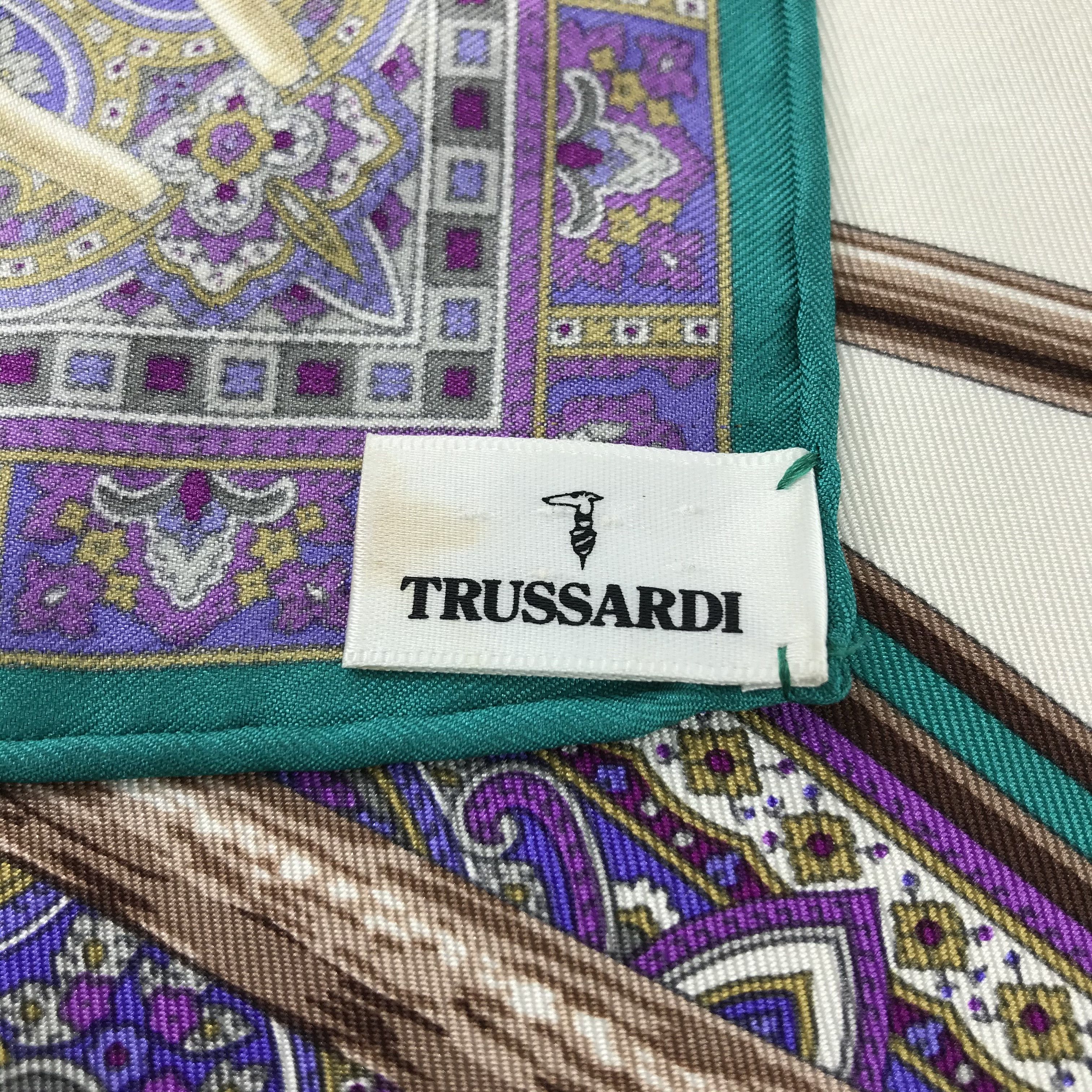 Trussardi Vintage Trussardi Silk Scarf M100 Size ONE SIZE - 11 Thumbnail