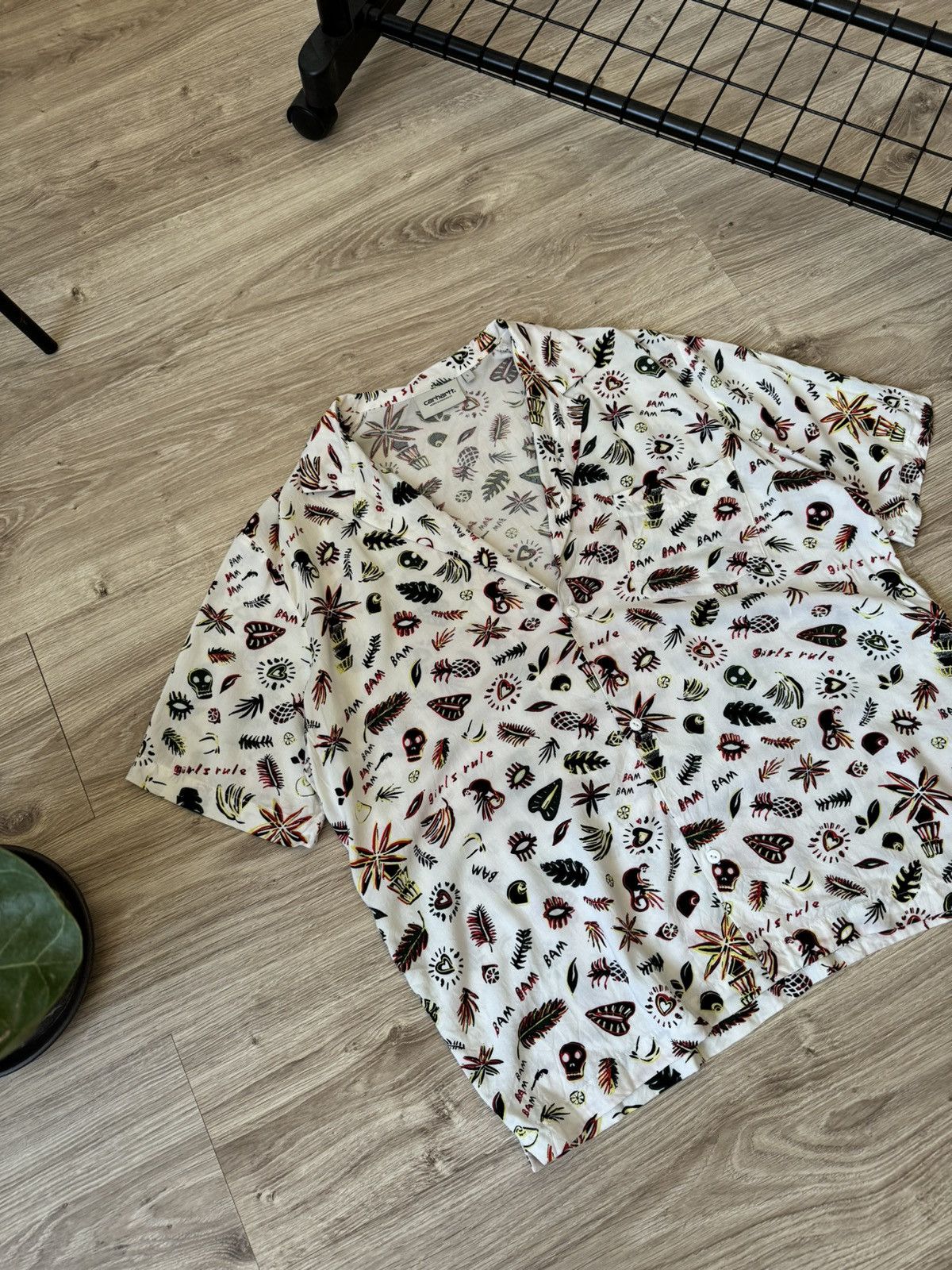 Carhartt × Carhartt Wip Carhartt WIP Overprinted W’ Molokai Short Sleeve Shirt Size L / US 10 / IT 46 - 2 Thumbnail