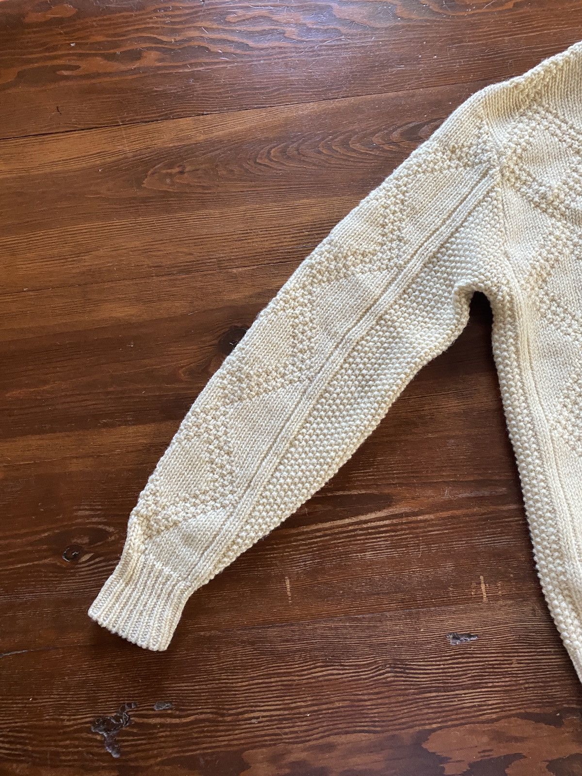 Vintage Vintage 60’s/70’s Cream Fisherman Knit Sweater Size US M / EU 48-50 / 2 - 14 Thumbnail
