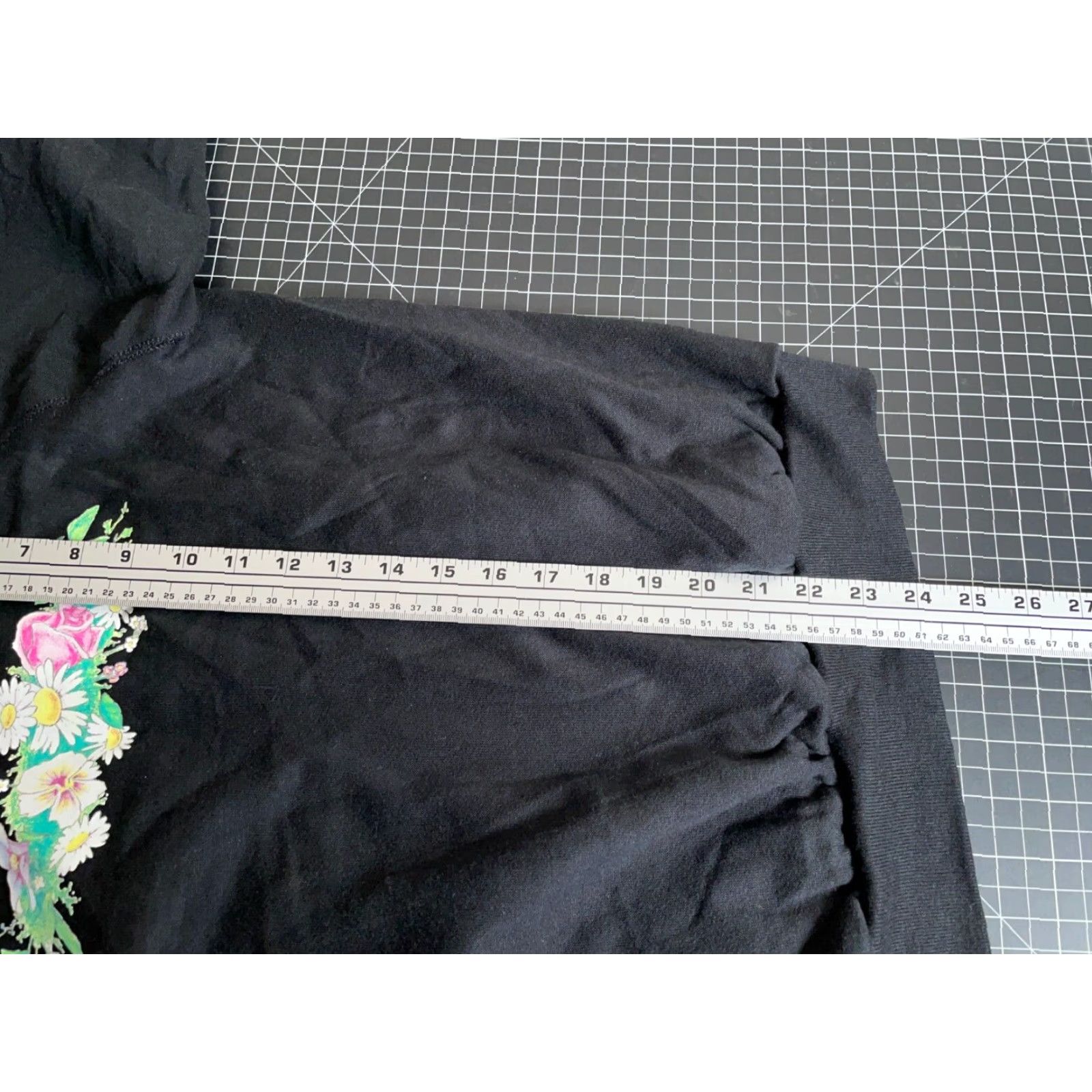 Tultex VINTAGE Tultex Floral Print Sweatshirt Womens Large Black Graphic Lightweight 80s Nature Casual Size L / US 10 / IT 46 - 6 Thumbnail