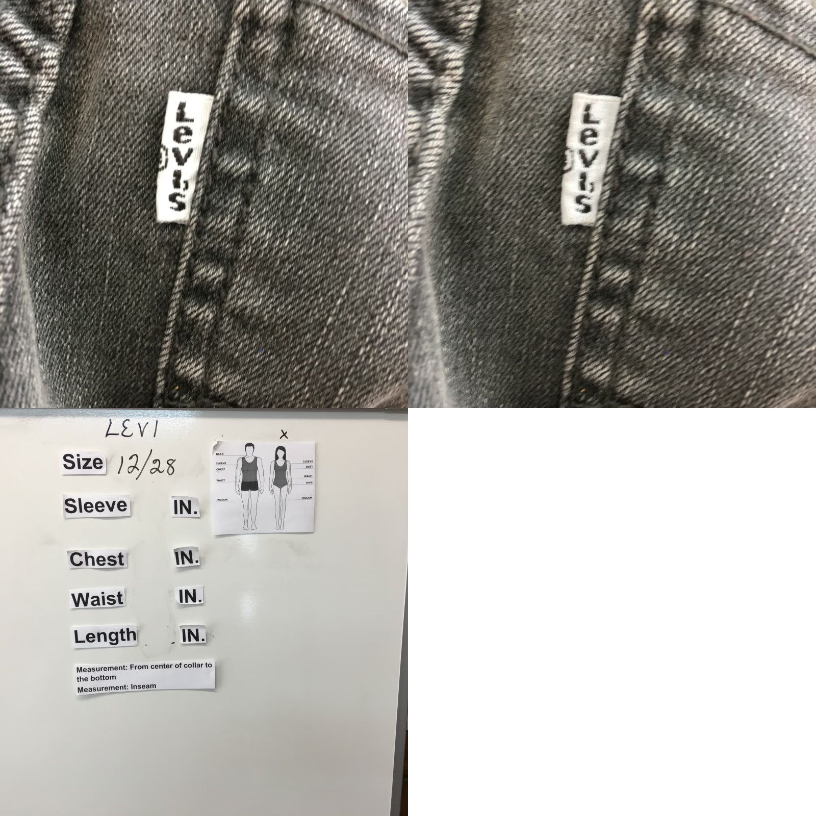 Levi's VINTAGE Levi's Jeans Rocker Studded Grey Skinny 24X28 Women’s 12 Junior Size Gray Levi's Womens Jeans Studded Rocker 90s Size 24" / US 00 / IT 34 - 8 Thumbnail