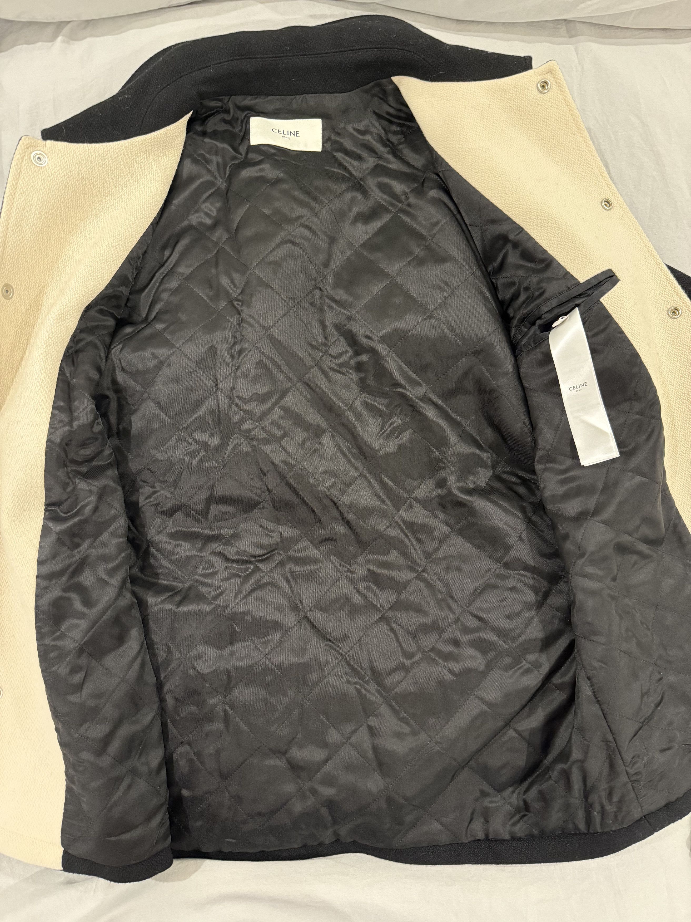 Celine Celine baseball teddy jacket in textured wool Size US S / EU 44-46 / 1 - 2 Thumbnail
