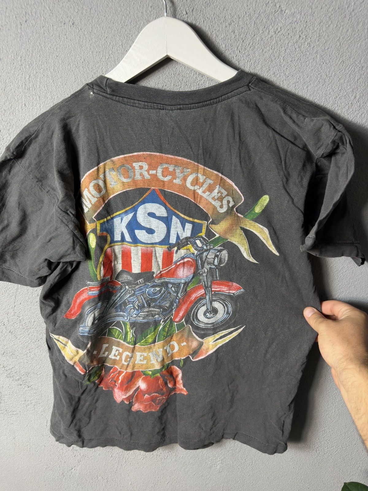 Vintage × West Coast Choppers RARE 90s HARLEY DEVIDSON VINTAGE FADED DOUBLE PRINTED SHIRT Size US M / EU 48-50 / 2 - 10 Thumbnail