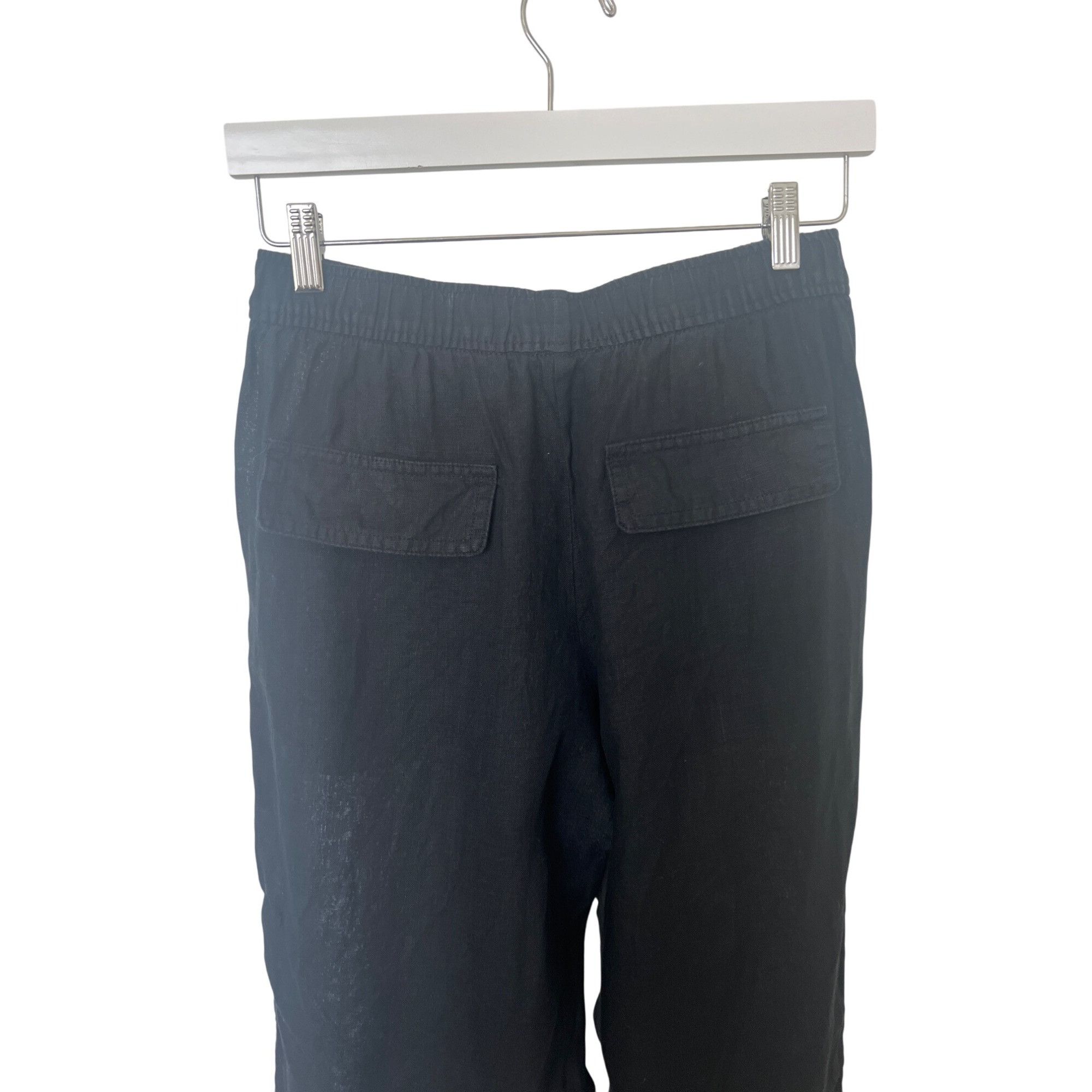 Zara Zara Womens Black Linen Pants Size 27" / US 4 / IT 40 - 4 Thumbnail