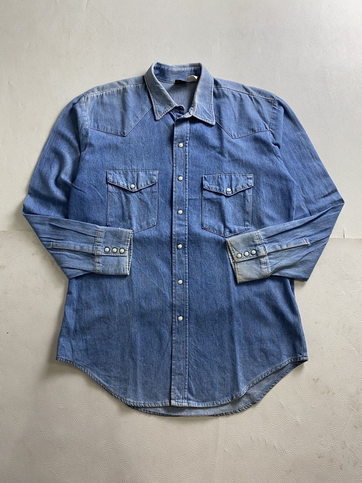 Vintage Vintage 80s Prentiss Denim Western Shirt Size US L / EU 52-54 / 3 - 4 Thumbnail