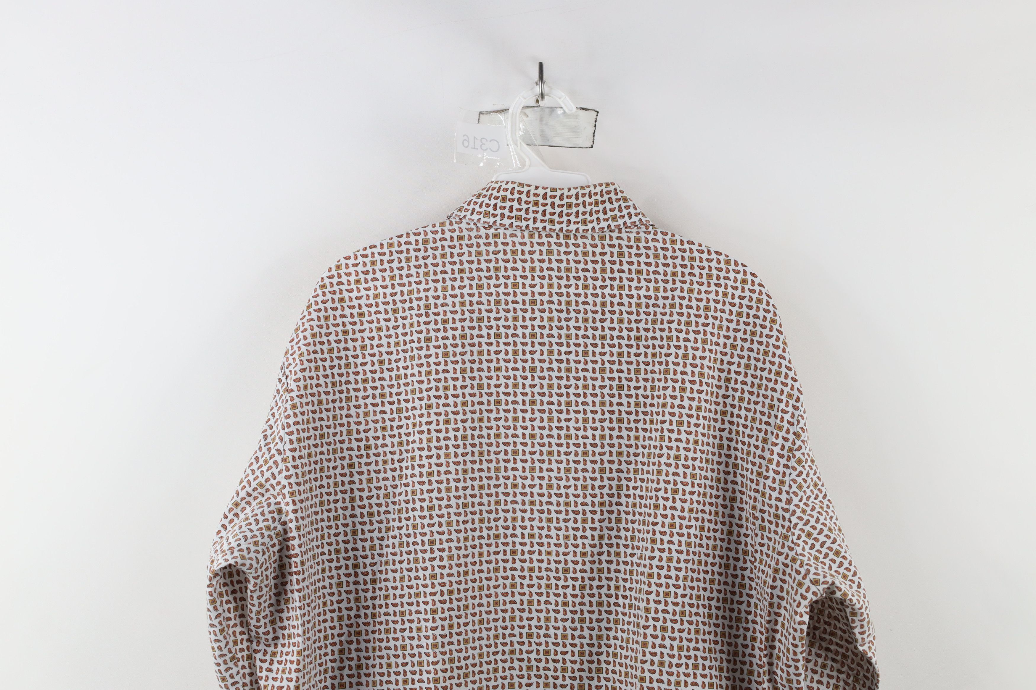 Vintage Vintage 60s 70s Streetwear Geometric Collared Button Shirt Size US L / EU 52-54 / 3 - 9 Thumbnail